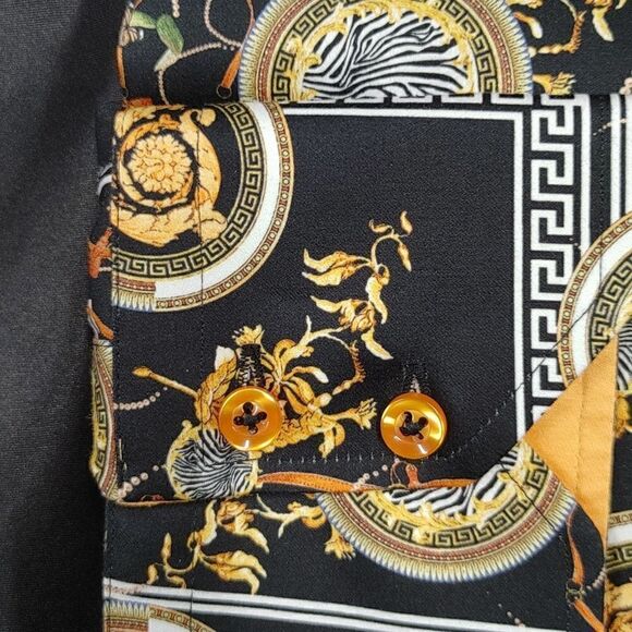 AXXESS MEN'S LONG SLEEVE FINE COTTON BUTTON CUFF SHIRT. - Picture 5 of 5